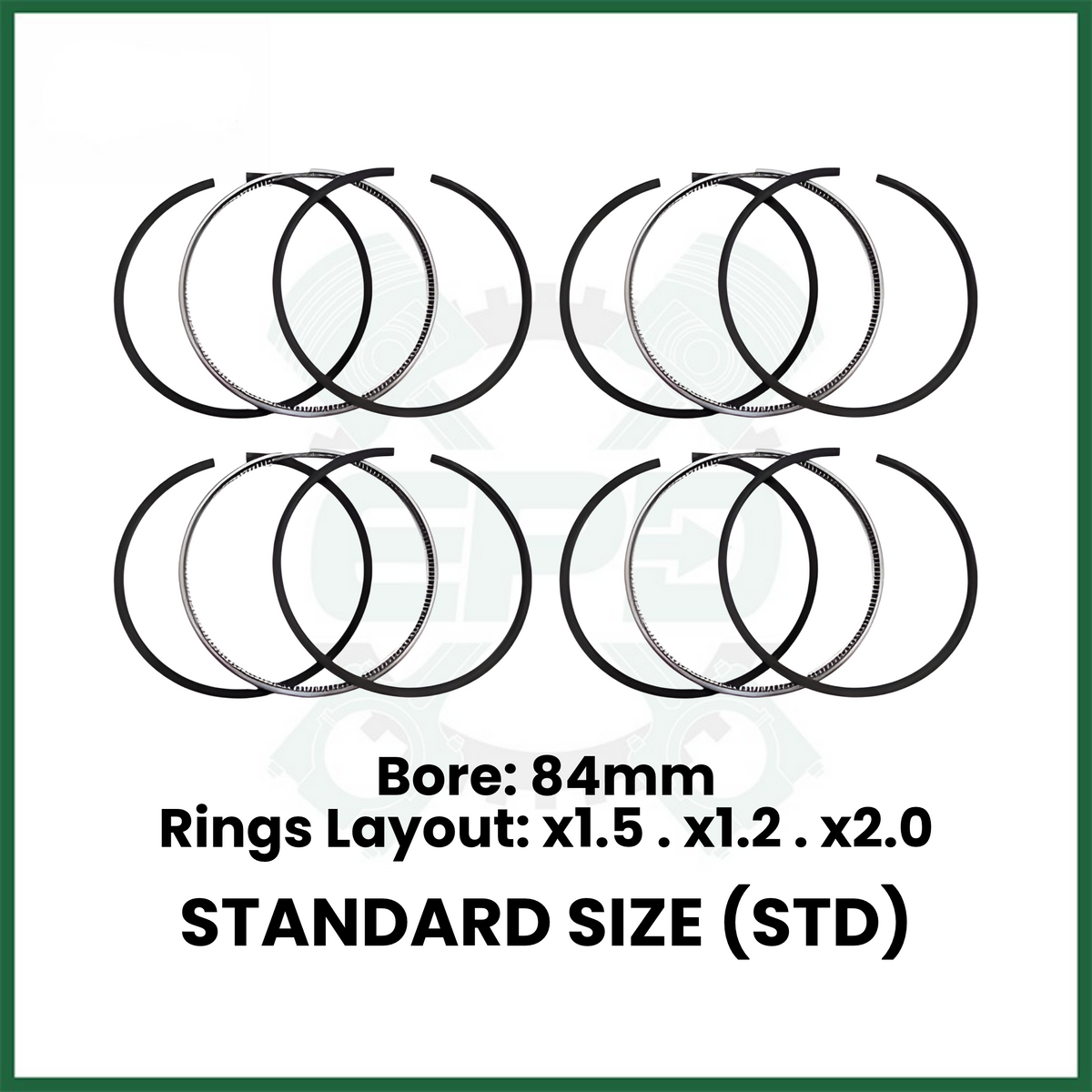 BMW N20B20 Piston Rings Set x4 STD Fits 2.0L Petrol Engine