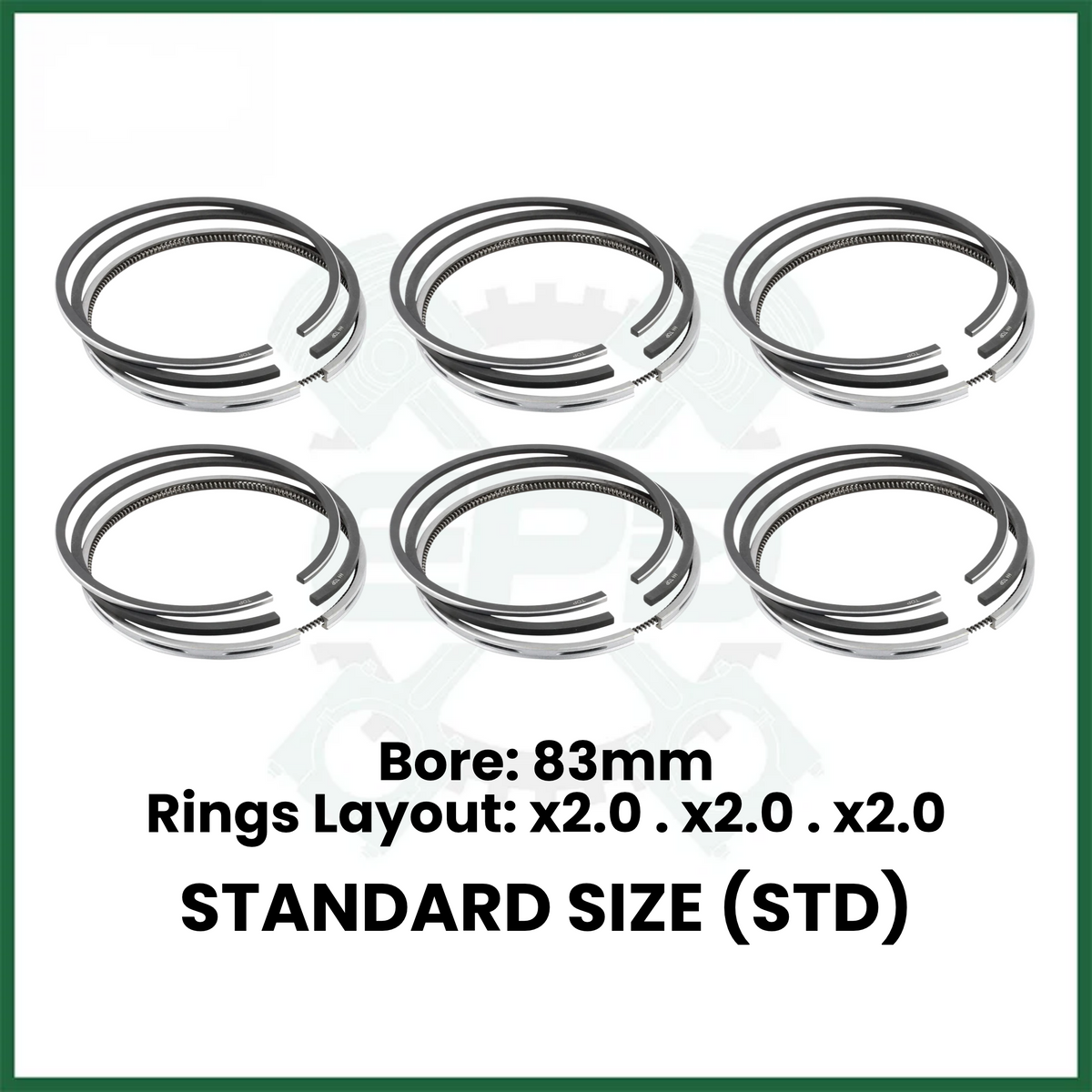 Piston Rings Set x6 STD Fits Jeep Grand Cherokee EXF Ram 1500 3.0L EcoDiesel L630 Engine