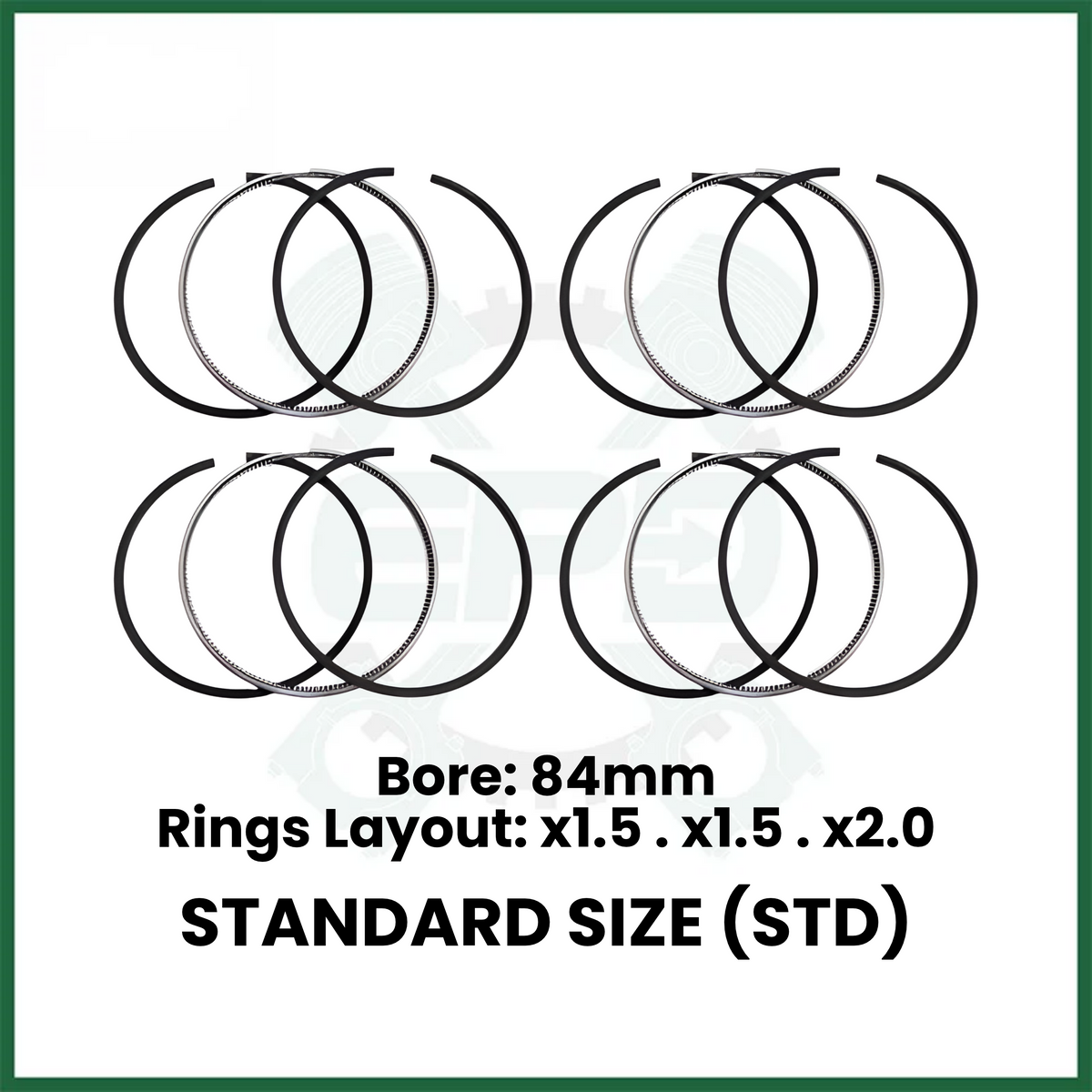 BMW Piston Rings Set x4 STD for B47D20 2.0L Diesel Engine