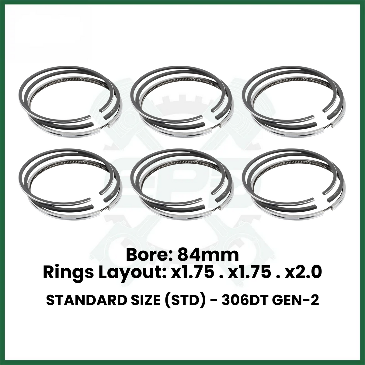 306DT TDV6 Gen 2 Piston Rings Set STD For Land Rover Jaguar 3.0 Diesel Engine