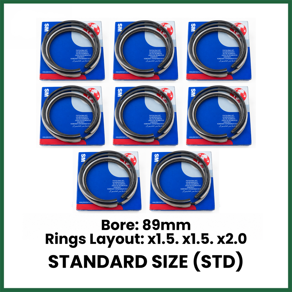 FOR BMW N63B44A S63B44 SM 790751-00-4 PISTON RINGS X8 4.4L 550i 650i 750i X5 X6
