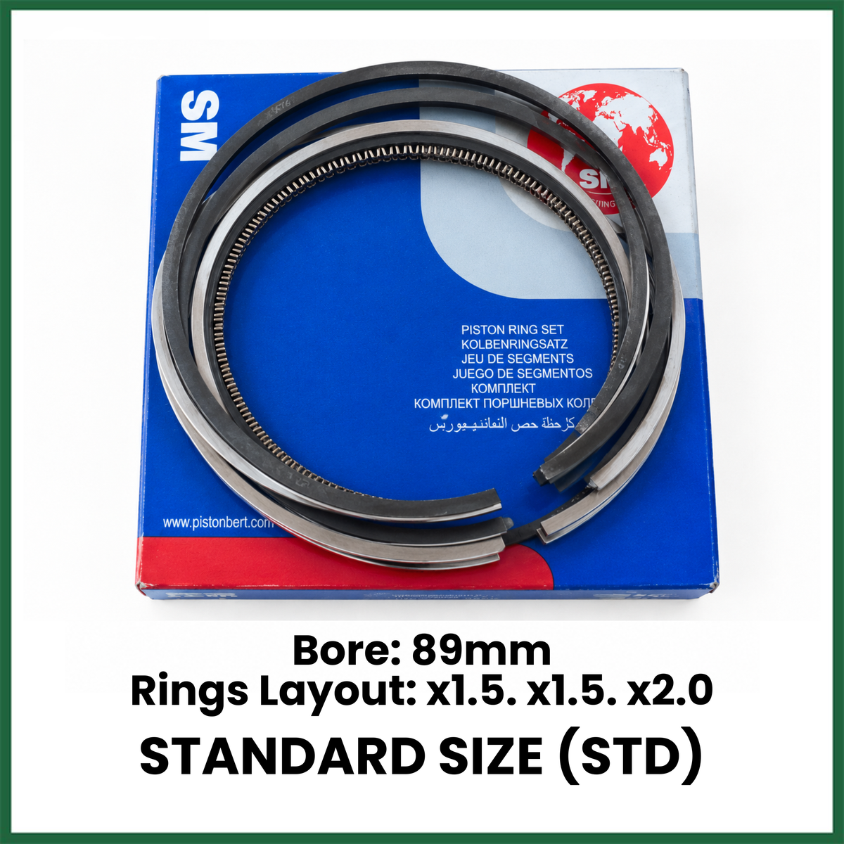 FOR BMW N63B44A S63B44 SM 790751-00-4 PISTON RINGS X8 4.4L 550i 650i 750i X5 X6