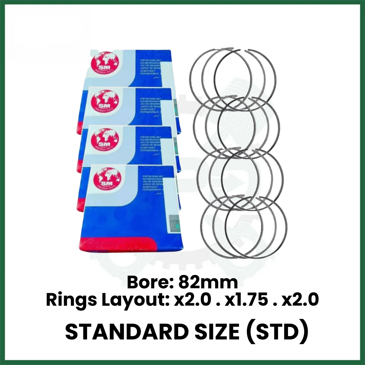 MERCEDES-BENZ OM654 PISTON RINGS SET FITS 2.0L 3.0L DIESEL ENGINE SM BRAND 791258-00-2
