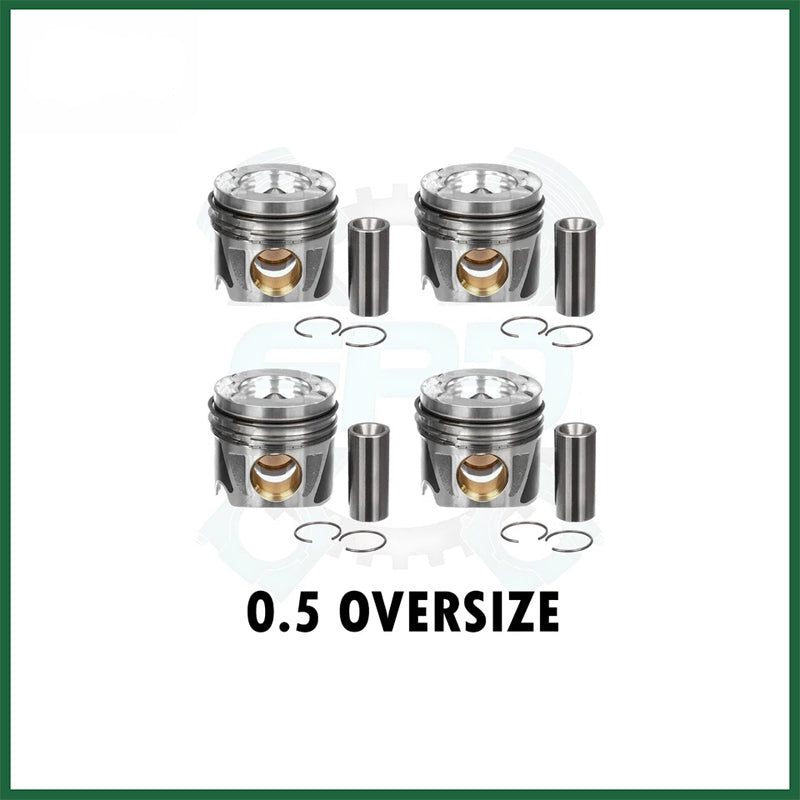Mercedes-Benz OM651 Piston with Rings Set x4 0.5mm Oversize 2.1L Diesel Engine
