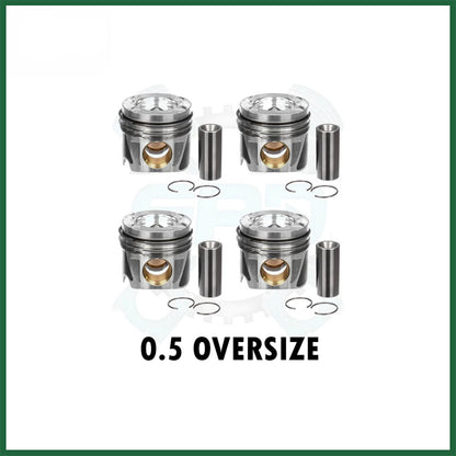 Mercedes-Benz OM651 Piston with Rings Set x4 0.5mm Oversize 2.1L Diesel Engine