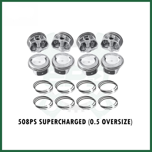 8x Pistons With Rings Set Land Rover Jaguar 5.0 AJ133 508PS V8 Petrol Engine Oversize 0.50