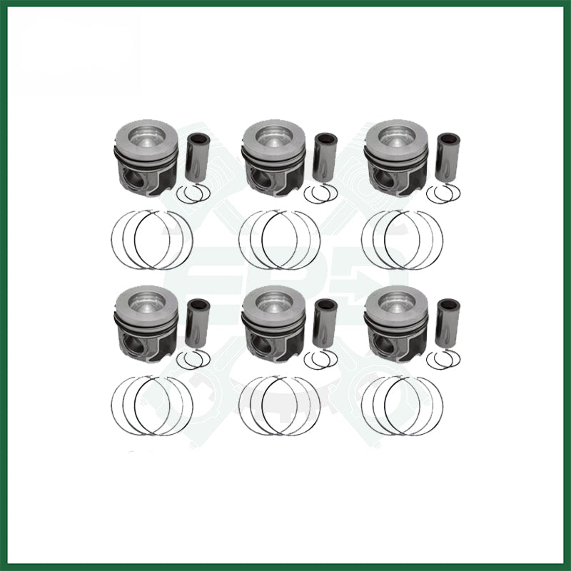 x6 Pistons with Rings Set Land Rover Jaguar 3.0 306DT Diesel Engine