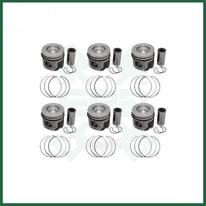 x6 Pistons with Rings Set Land Rover Jaguar 3.0 306DT Diesel Engine