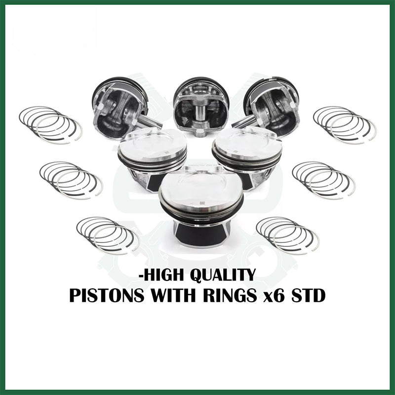 BMW N55B30 Piston with Rings Set x6 STD 3.0L Petrol Engine Fits F10 F20 F30