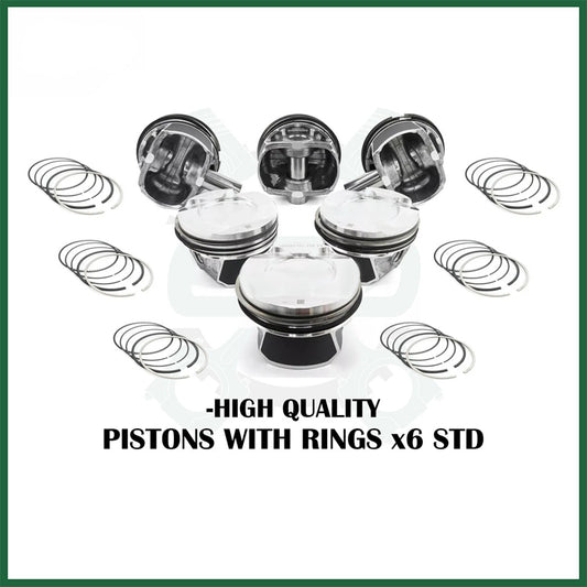 BMW N55B30 Piston with Rings Set x6 STD 3.0L Petrol Engine Fits F10 F20 F30