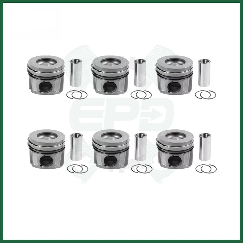 x6 Pistons with Rings Set Land Rover Jaguar 3.0 306DT Diesel Engine