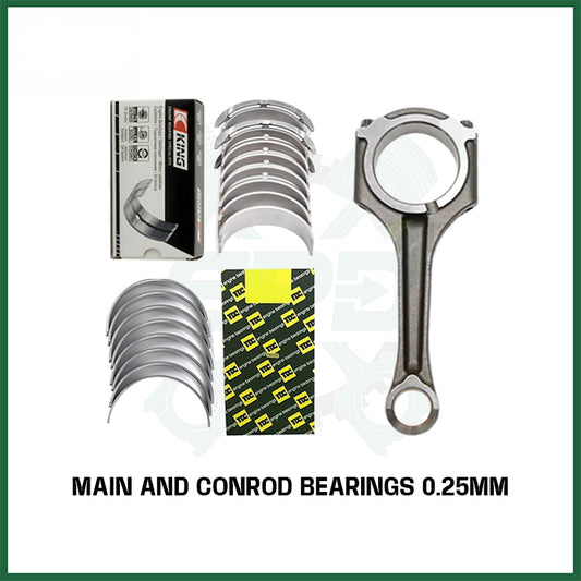 Crankshaft & Conrod Bearing Set 0.25 with Conrod for Land Rover 204PT 2.0 Petrol Engine
