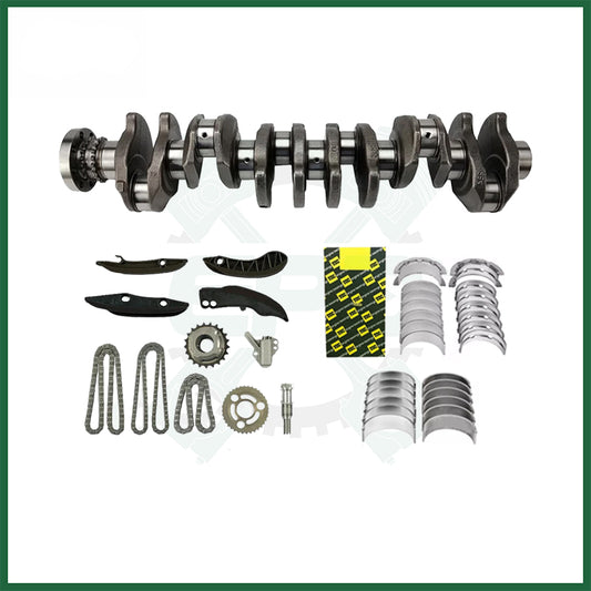 BMW N57D30 Crankshaft 8-Web with Timing Chain Kit & Bearings fits 3.0 Diesel Engine