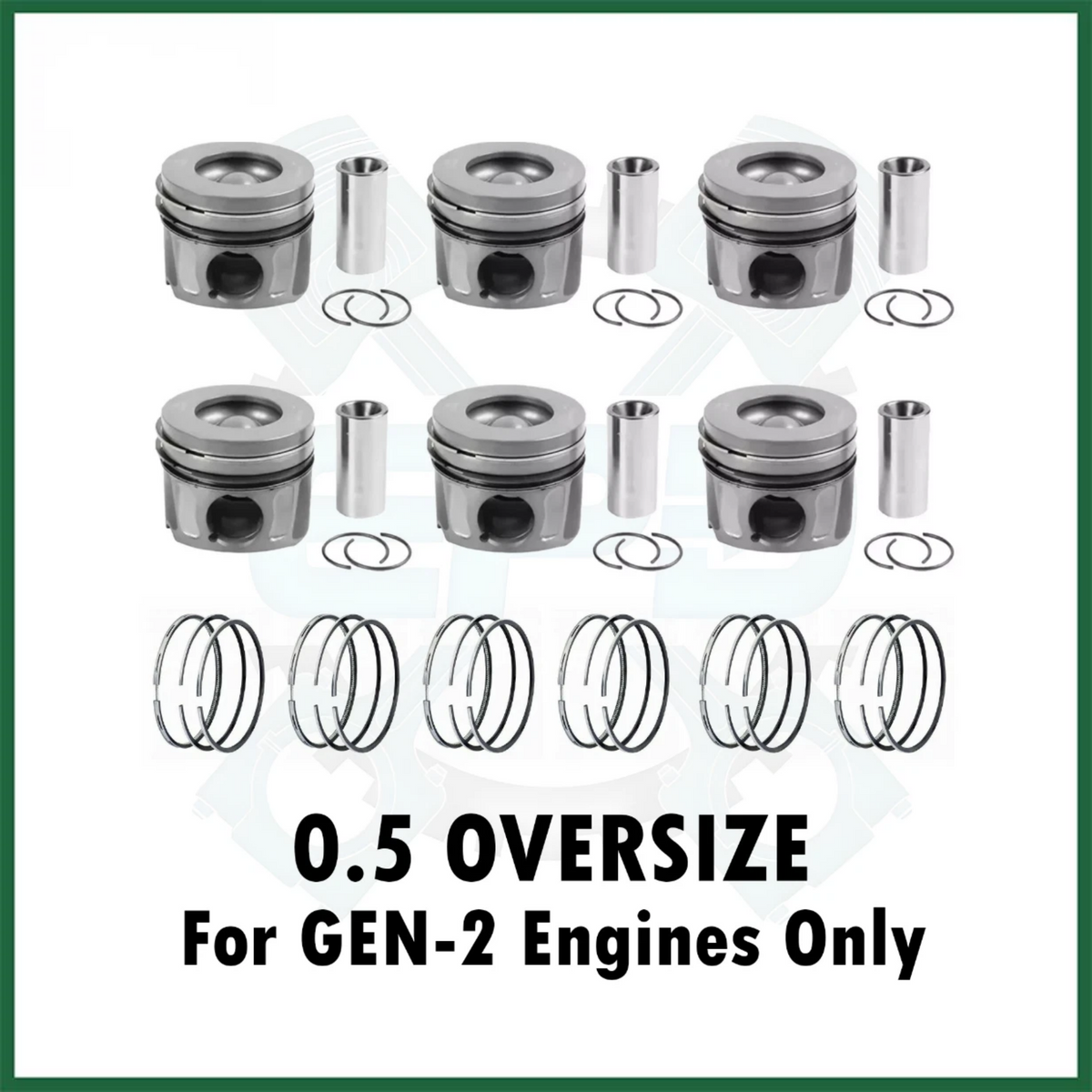 306DT GEN 2 3.0L Land Rover Pistons & Rings 0.5mm 6pcs