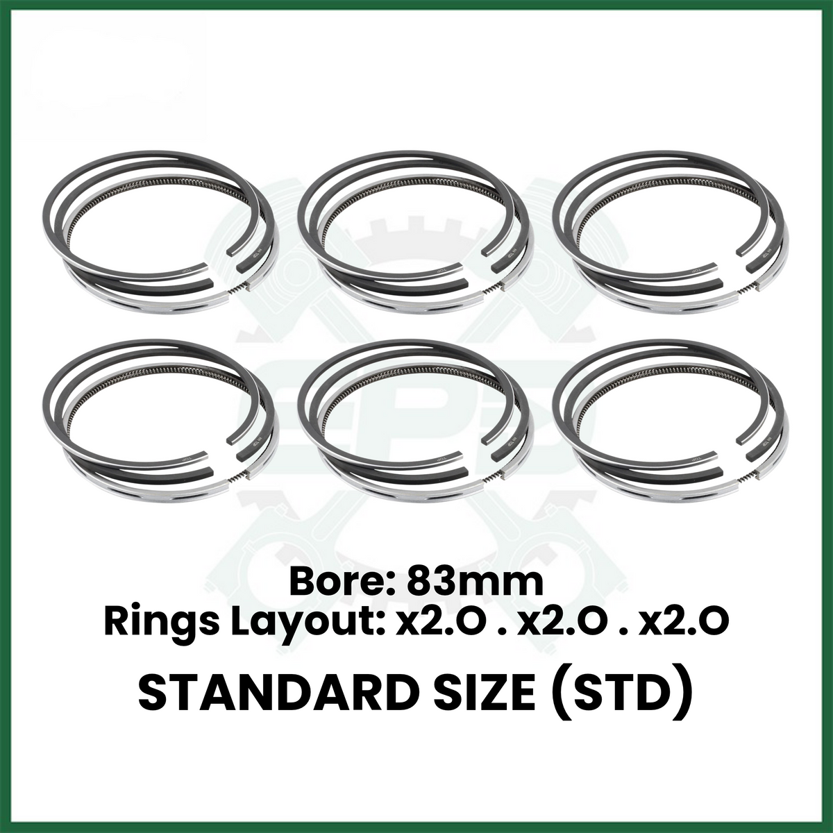 Mercedes-Benz OM642 Piston Rings Set x6 STD Fits 3.0L Diesel Engine