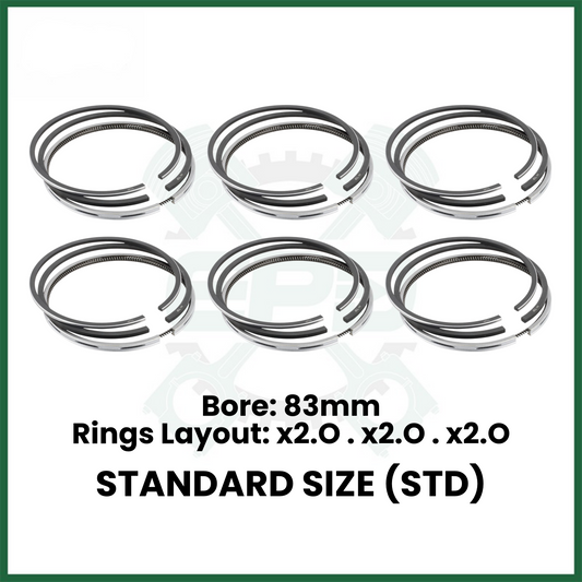 Mercedes-Benz OM642 Piston Rings Set x6 STD Fits 3.0L Diesel Engine