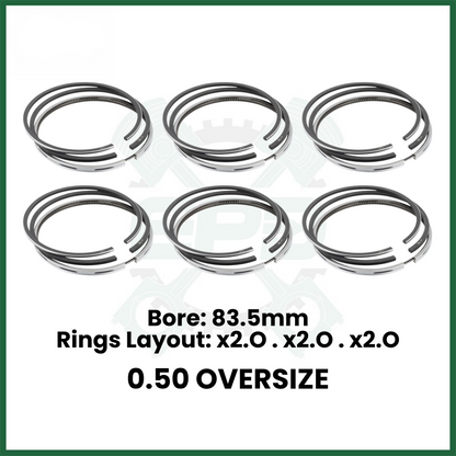 Oversize 0.50 Piston Rings Set Fits Mercedes-Benz OM642 x6 3.0L Diesel Engine