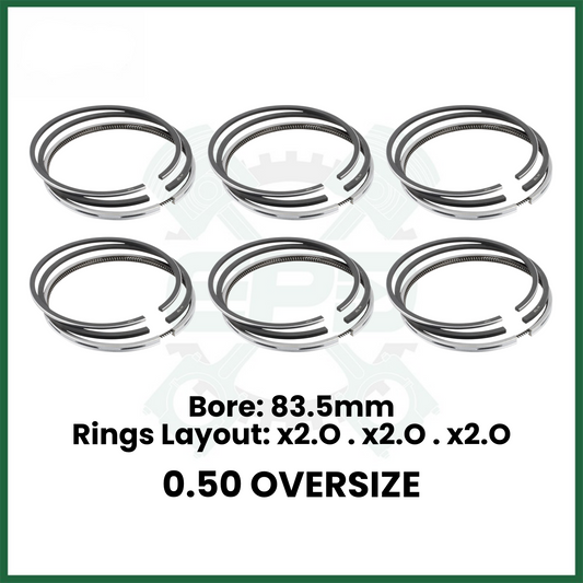 Oversize 0.50 Piston Rings Set Fits Mercedes-Benz OM642 x6 3.0L Diesel Engine