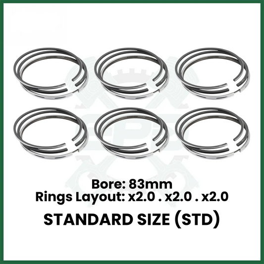 Piston Rings Set x6 STD Fits Jeep Grand Cherokee EXF Ram 1500 3.0L EcoDiesel L630 Engine