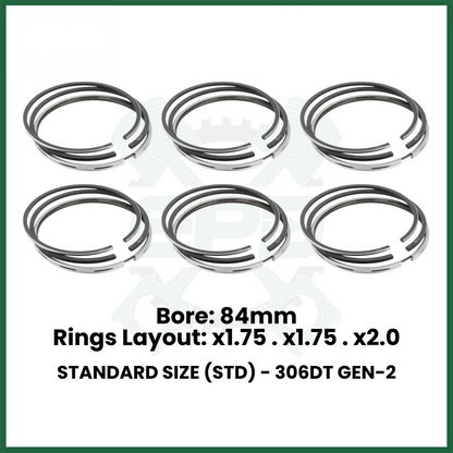 306DT TDV6 Gen 2 Piston Rings Set STD For Land Rover Jaguar 3.0 Diesel Engine