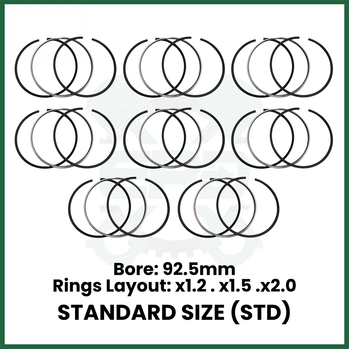 GOETZE 08-425300-00 Piston Rings Set x8 STD For Land Rover Jaguar 5.0 V8 AJ133 508PS 508PN Petrol