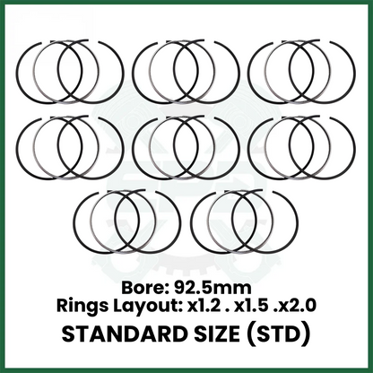 GOETZE 08-425300-00 Piston Rings Set x8 STD For Land Rover Jaguar 5.0 V8 AJ133 508PS 508PN Petrol