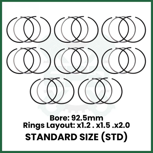 Piston Rings Set x8 STD For Land Rover Jaguar 5.0 V8 AJ133 508PS 508PN Petrol Engine