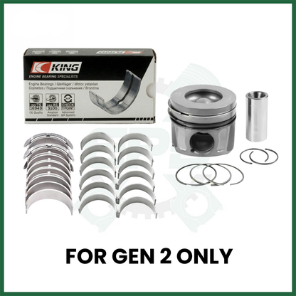 LAND ROVER JAGUAR 3.0 306DT TDV6 MAIN & ROD BEARING SET STD + GEN 2 PISTON x1