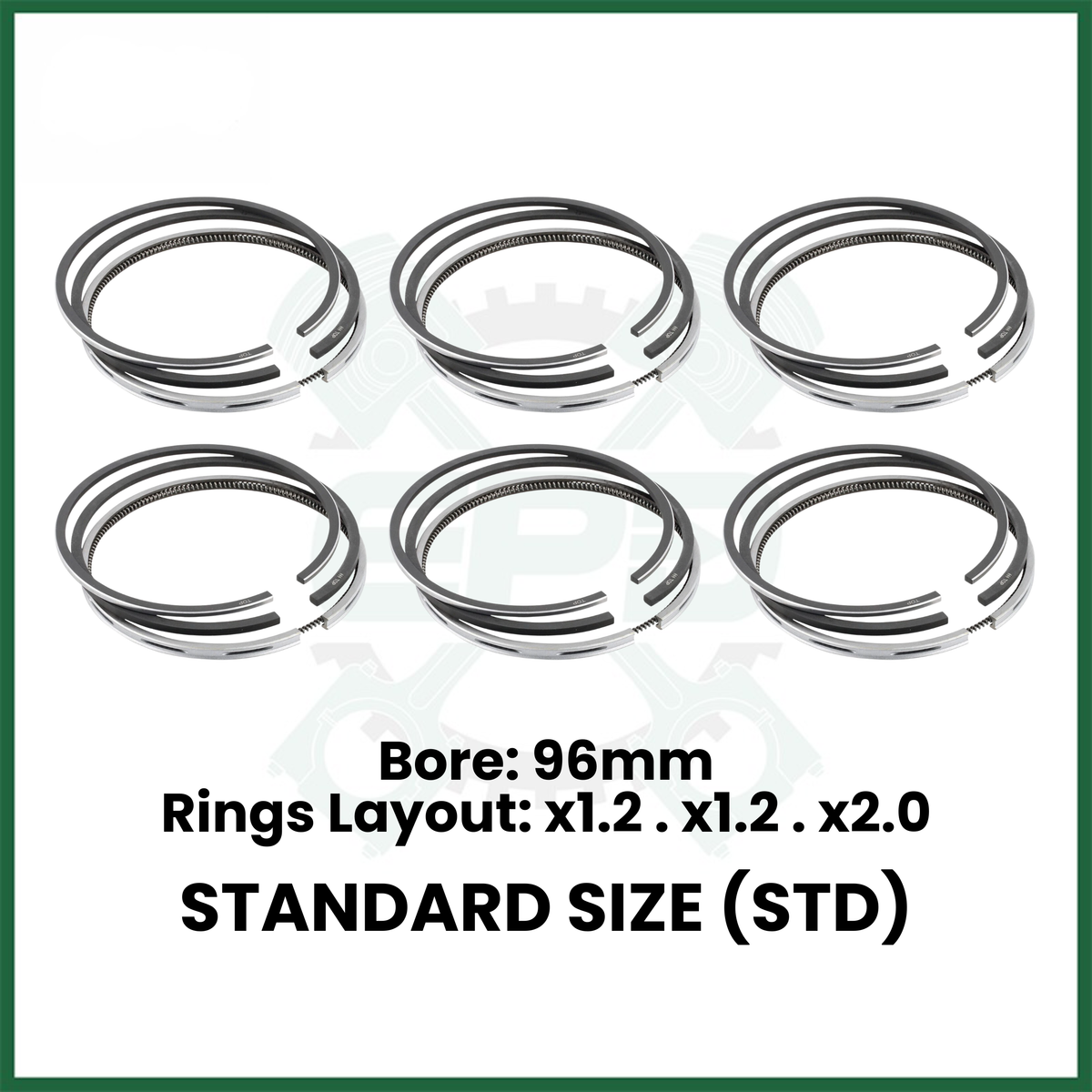 Piston Rings Set Fits For Chrysler Dodge JEEP ERB 1500 1500 3.6L V6 Petrol Engine