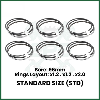 Piston Rings Set Fits For Chrysler Dodge JEEP ERB 1500 1500 3.6L V6 Petrol Engine