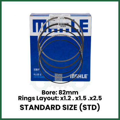 4PCS PISTON RINGS SET STD MAHLE 004 06 N0 FOR MERCEDES M271 C E-CLASS 1.8 PETROL