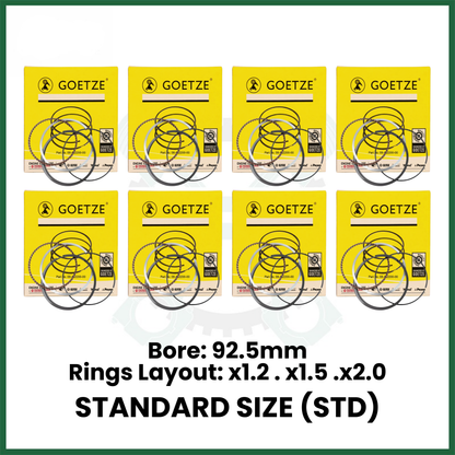 GOETZE 08-425300-00 Piston Rings Set x8 STD For Land Rover Jaguar 5.0 V8 AJ133 508PS 508PN Petrol