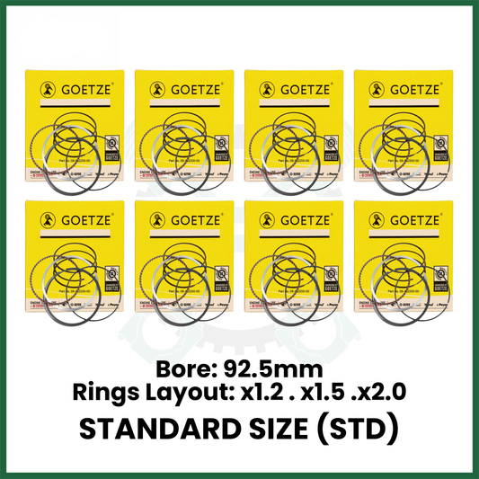 GOETZE 08-425300-00 Piston Rings Set x8 STD For Land Rover Jaguar 5.0 V8 AJ133 508PS 508PN Petrol