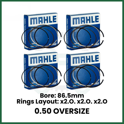 MAHLE 013 RS 00114 0N2 - PISTON RING SET x4 STD FOR FORD TRANSIT 2.2 DRF4 DRFF