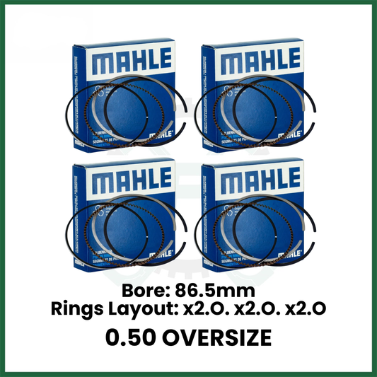 MAHLE 013 RS 00114 0N2 - PISTON RING SET x4 STD FOR FORD TRANSIT 2.2 DRF4 DRFF