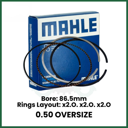 MAHLE 013 RS 00114 0N2 - PISTON RING SET x4 STD FOR FORD TRANSIT 2.2 DRF4 DRFF