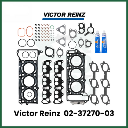 CYLINDER HEAD SET FITS MERCEDES-BENZ OM642 3.0 V6 DIESEL ENGINE - VICTOR REINZ 02-37270-03