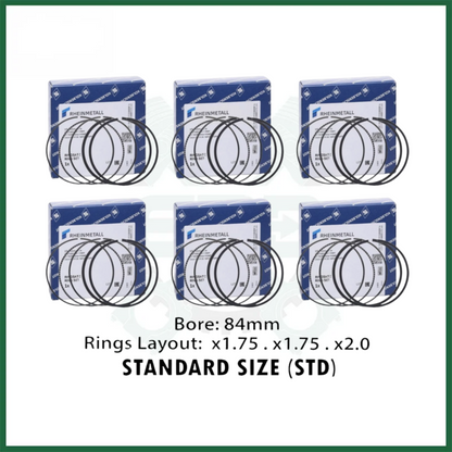 PISTON RING SET KOLBENSCHMIDT FOR BMW N57D30 3.0 DIESEL ENGINE 800115810000 STD