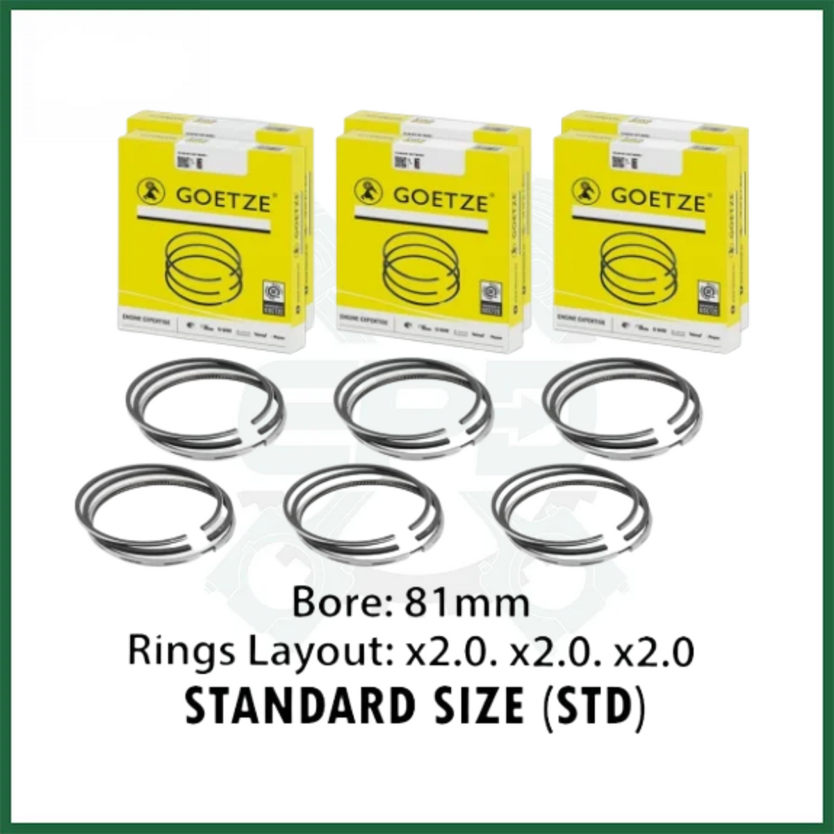 LAND ROVER JAGUAR PISTON RINGS SET FITS 2.7L DIESEL ENGINE GOETZE 08-432400-00