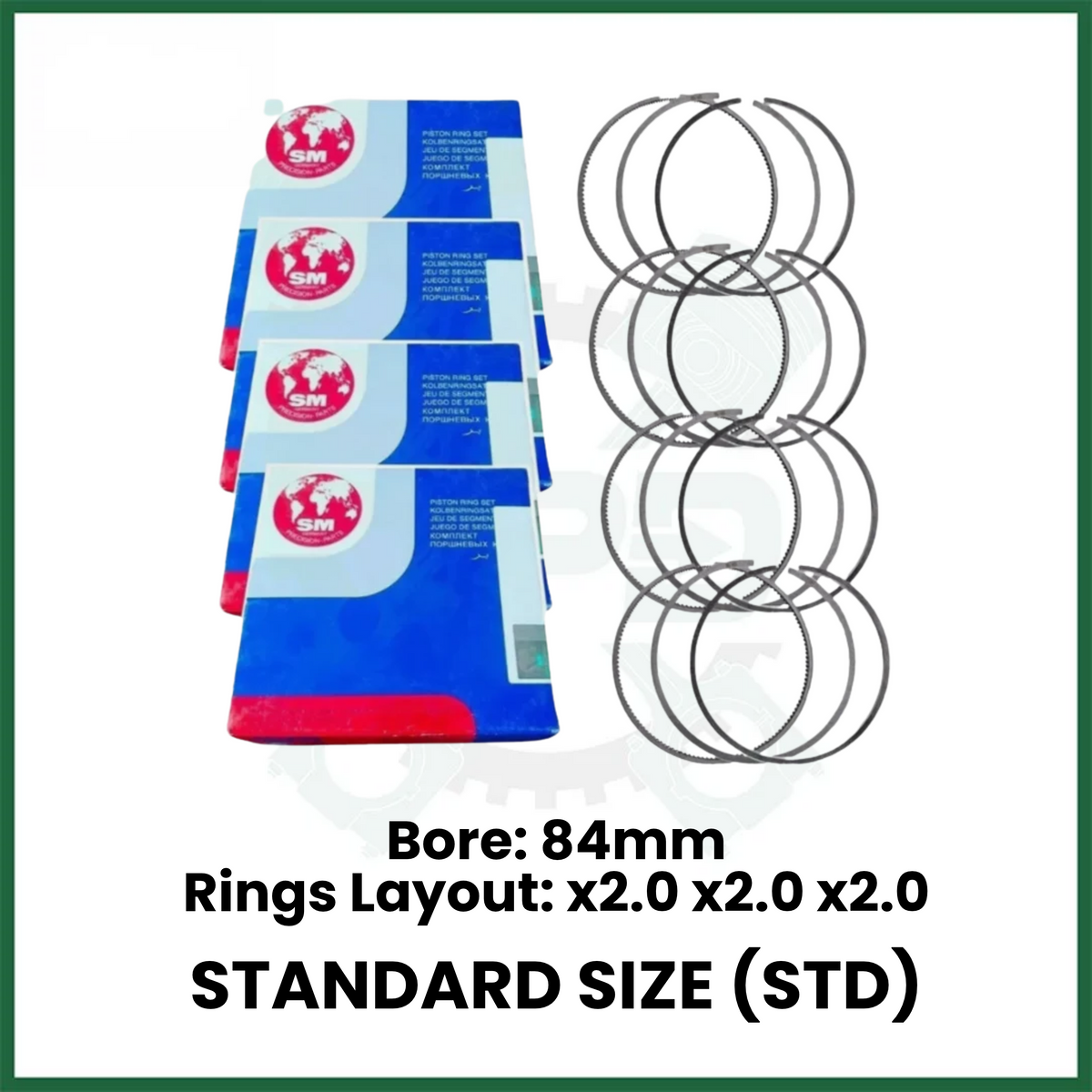 LAND ROVER JAGUAR PISTON RINGS SET 306DT FOR GEN 1 FITS 3.0L DIESEL ENGINE SM BRAND