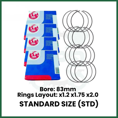 Mercedes-Benz M266 Piston Rings Set STD for 1.5 1.7 2.0 Petrol Engine SM BRAND