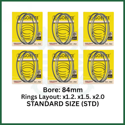BMW GOETZE PISTON RINGS X6 FOR M54B25 3.0L PETROL ENGINE GOETZE-(08-425300-00)