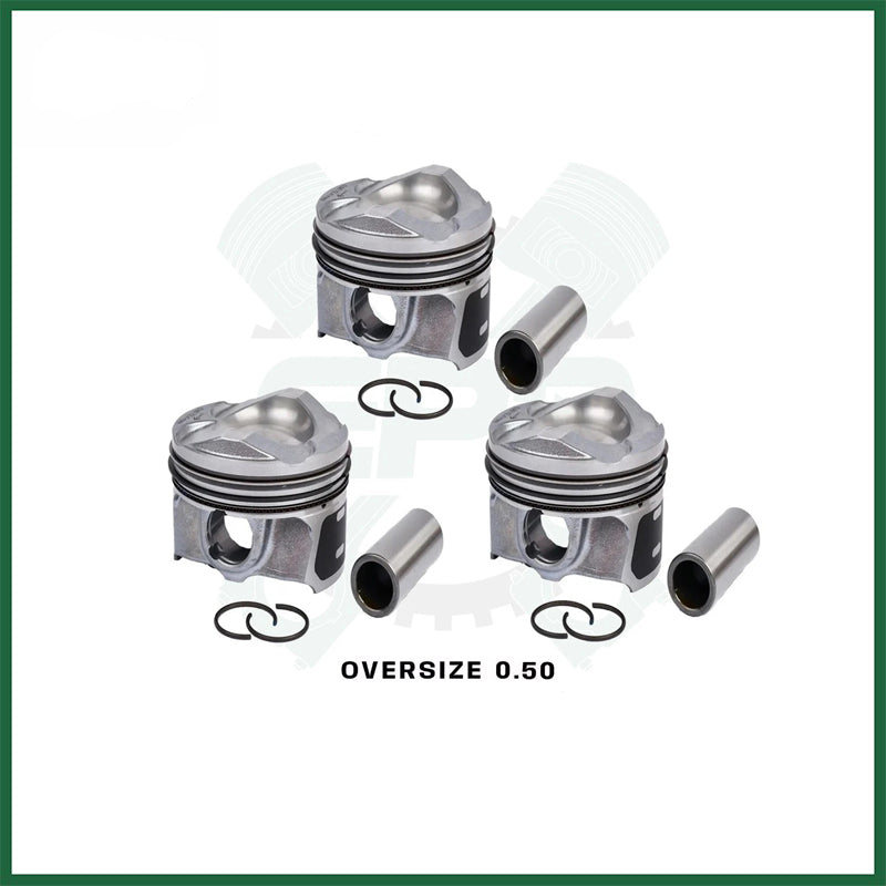 Ford M1DA 1.0 EcoBoost Piston with Rings Set x3 0.50mm Oversize B-Max C-Max Petrol Engine