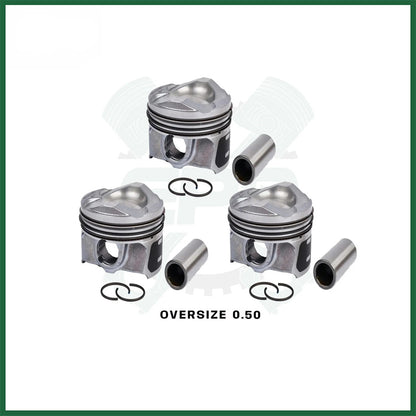 Ford M1DA 1.0 EcoBoost Piston with Rings Set x3 0.50mm Oversize B-Max C-Max Petrol Engine