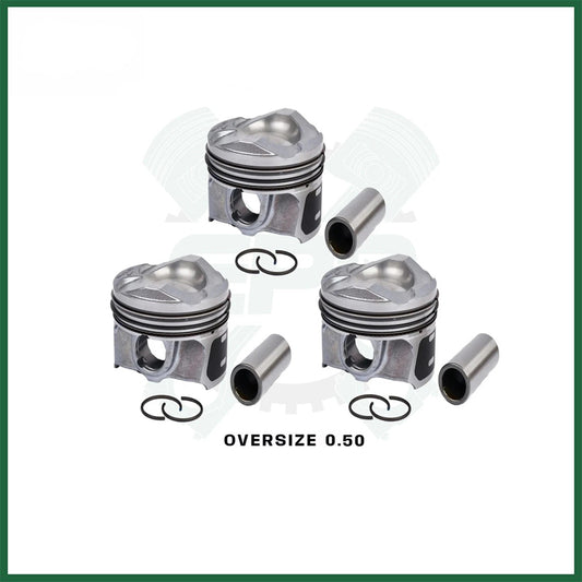 Ford M1DA 1.0 EcoBoost Piston with Rings Set x3 0.50mm Oversize B-Max C-Max Petrol Engine
