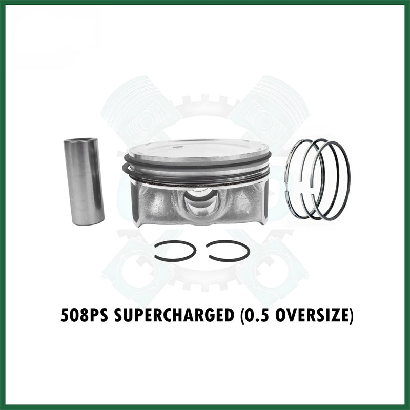 1x Piston With Rings Land Rover Jaguar 5.0 AJ133 508PS V8 Petrol Engine Oversize 0.50