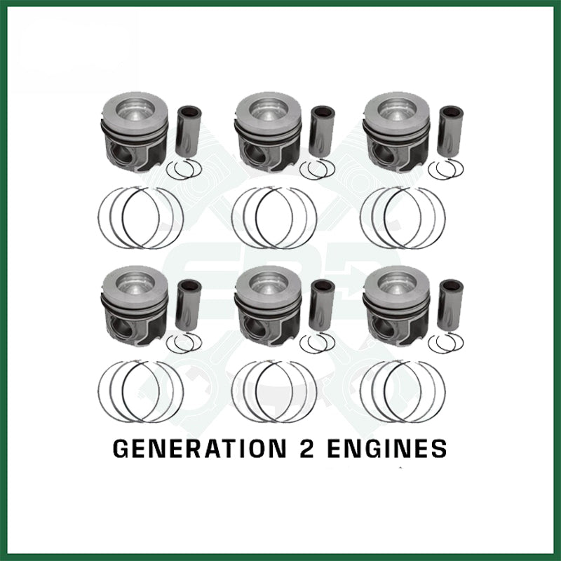 Land Rover Jaguar 306DT Gen 2 TDV6 3.0 Diesel Pistons With Rings Set x6 STD