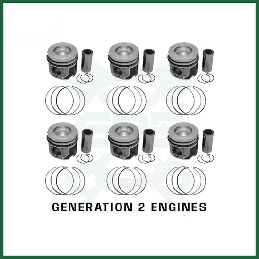 Land Rover Jaguar 306DT Gen 2 TDV6 3.0 Diesel Pistons With Rings Set x6 STD