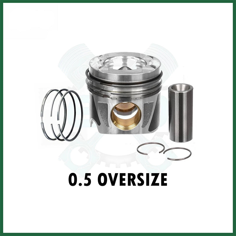 Mercedes-Benz OM651 Piston with Rings x1 0.5mm Oversize 2.1L Diesel Engine
