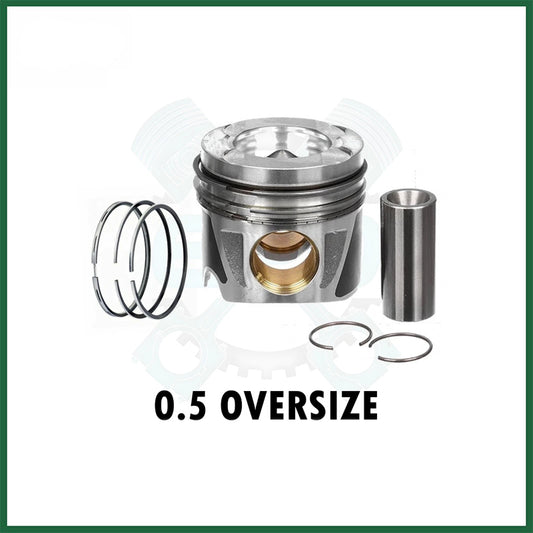 Mercedes-Benz OM651 Piston with Rings x1 0.5mm Oversize 2.1L Diesel Engine